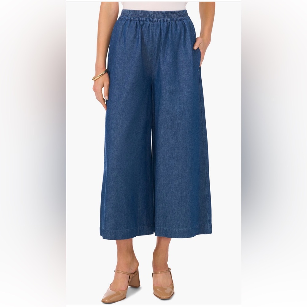 Vince Camuto Crop Denim Wide Leg Pants